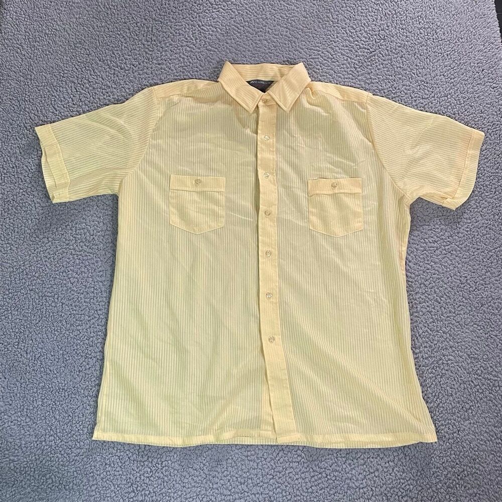 Vintage David Harrison Button Up Shirt Men's Short Sleeve 80s 90s Extra Large